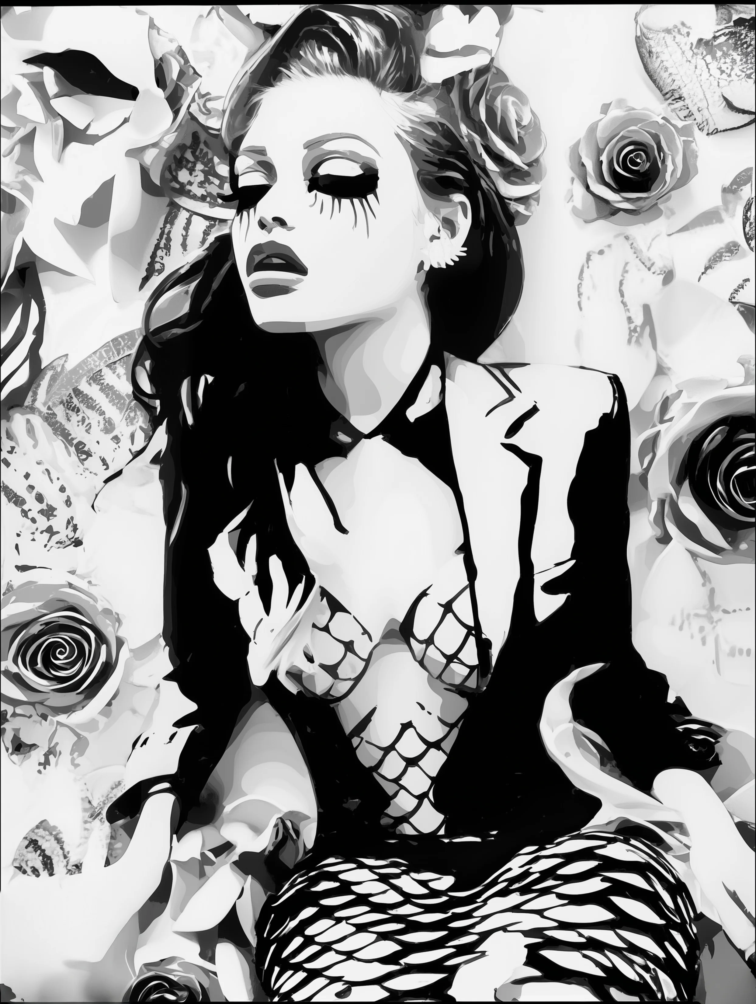 Free printable mermaid coloring page for adults featuring fancy jacket mermaid coloring page